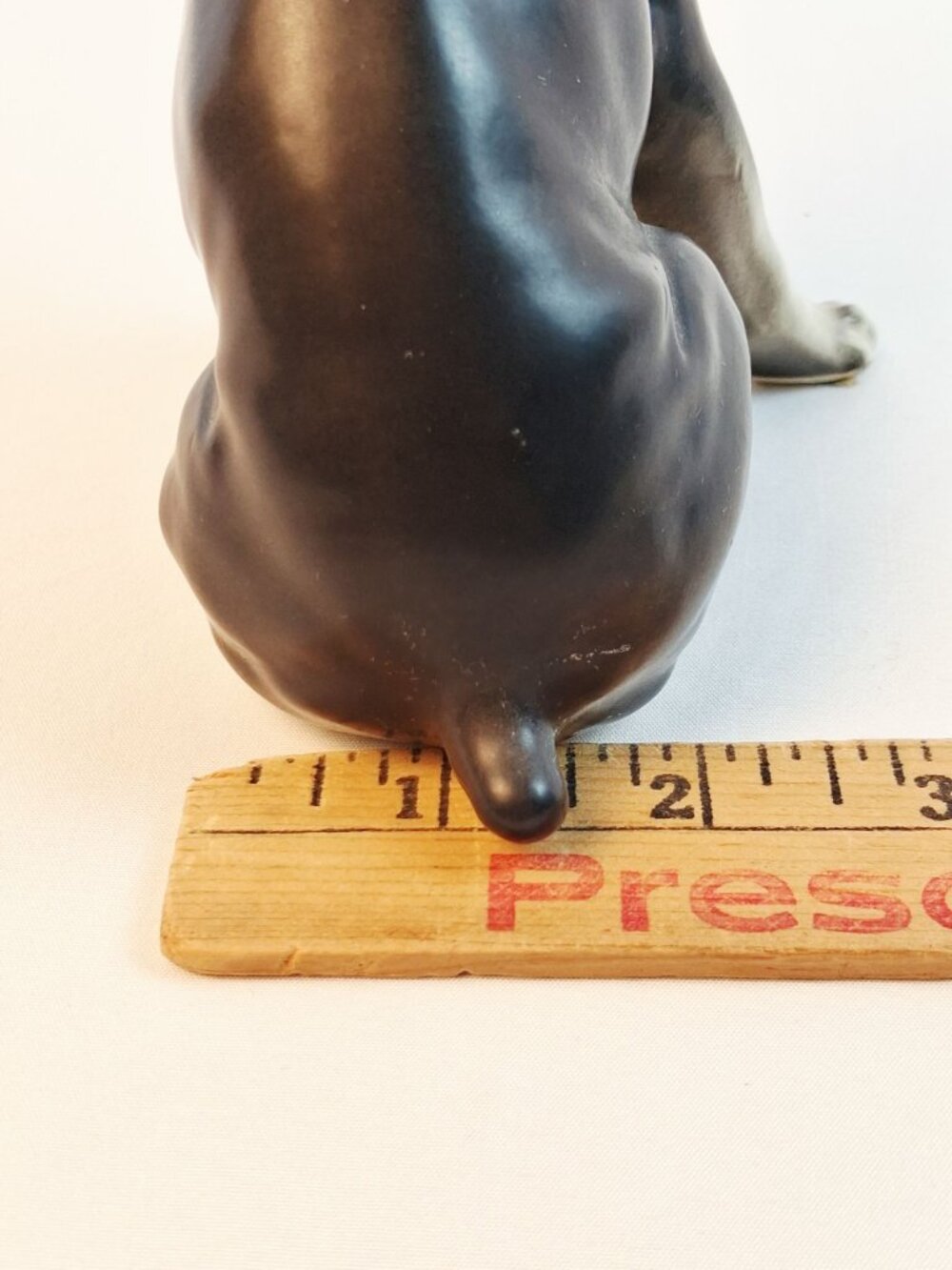 VTG Enesco Boston Terrier Dog Ceramic Figurine Black & White Gloss Finish 6.25" - Picture 10 of 12
